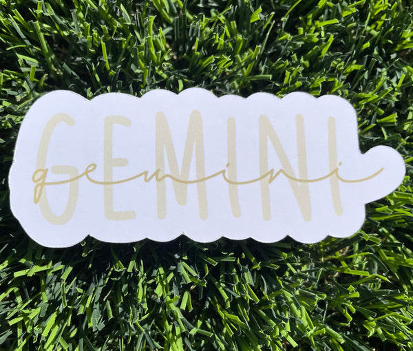 Gemini Sticker Zodiac Astrology for Laptop Ipad Water bottle Matte and Glossy Waterproof scratch proof