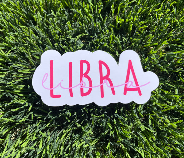 Libra Sticker Zodiac Astrology for Laptop Ipad Water bottle Matte and Glossy Waterproof scratch proof