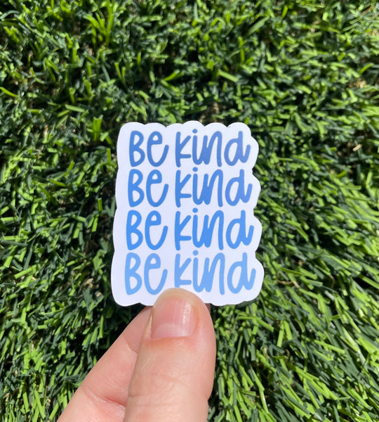 Colorful Be Kind Sticker: Pink, Orange, Purple, Blue, Green Pride Rainbow | Laptop, iPad, Water Bottle Decal