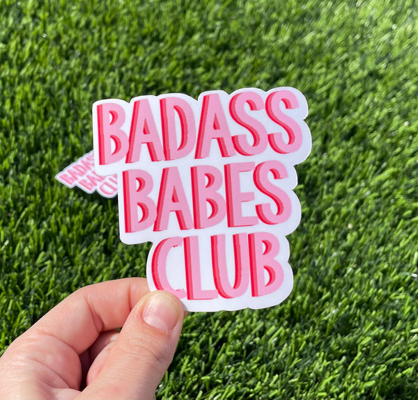 Bold Badass Babes Club Empowerment Sticker: Unique Laptop, Tablet, and Water Bottle Decal