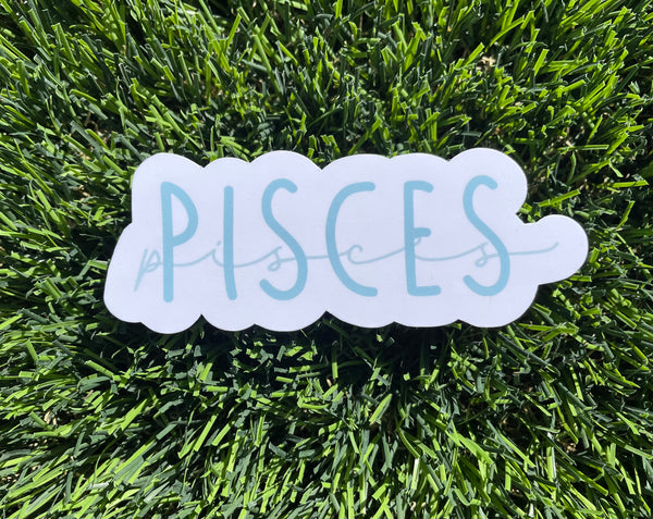 Pisces Zodiac Sticker Sticker Zodiac Astrology for Laptop Ipad Water bottle Matte and Glossy Waterproof scratch proof