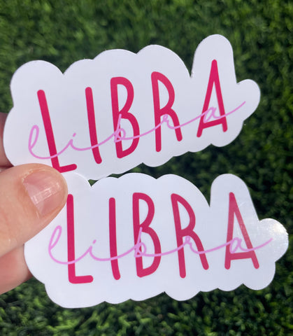 Libra Sticker Zodiac Astrology for Laptop Ipad Water bottle Matte and Glossy Waterproof scratch proof