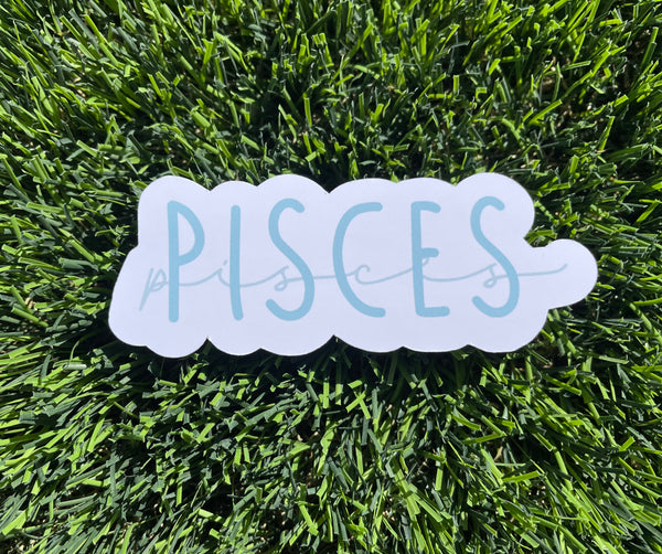 Pisces Zodiac Sticker Sticker Zodiac Astrology for Laptop Ipad Water bottle Matte and Glossy Waterproof scratch proof