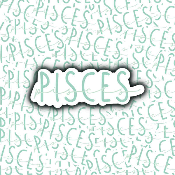 Pisces Zodiac Sticker Sticker Zodiac Astrology for Laptop Ipad Water bottle Matte and Glossy Waterproof scratch proof