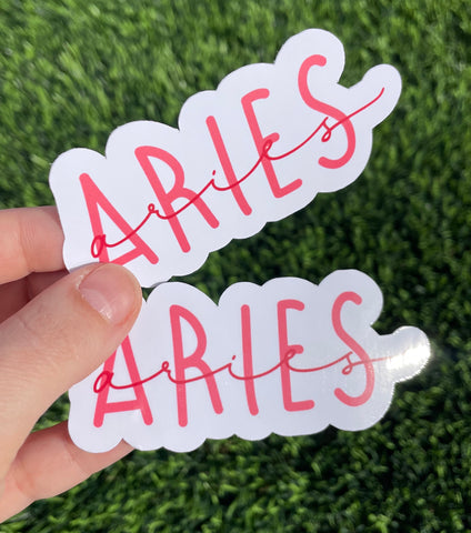 Aries Sticker Zodiac Astrology